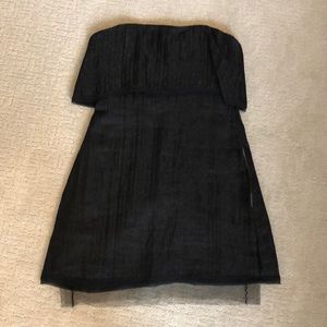 Black strapless BCBG runway dress